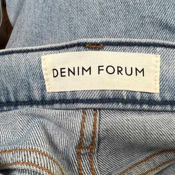 Aritzia Denim Forum The Marianne High Rise Loose Flare Long Inseam Light Wash 28 - Picture 9 of 16